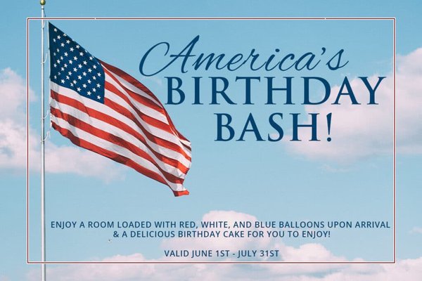 Americas Birthday Bash Package at Hotel Grand Victorian